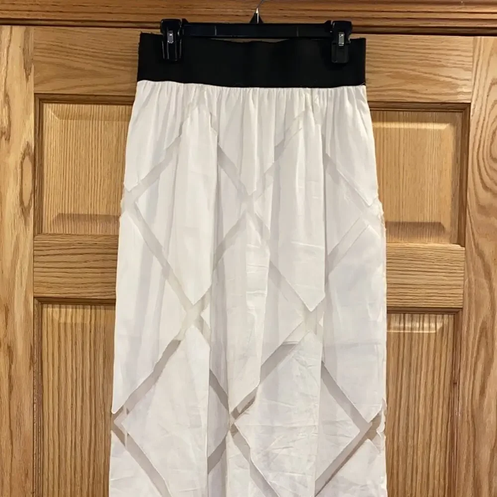 Milly Square Fil Coupe Midi Skirt White - Picture 3 of 11